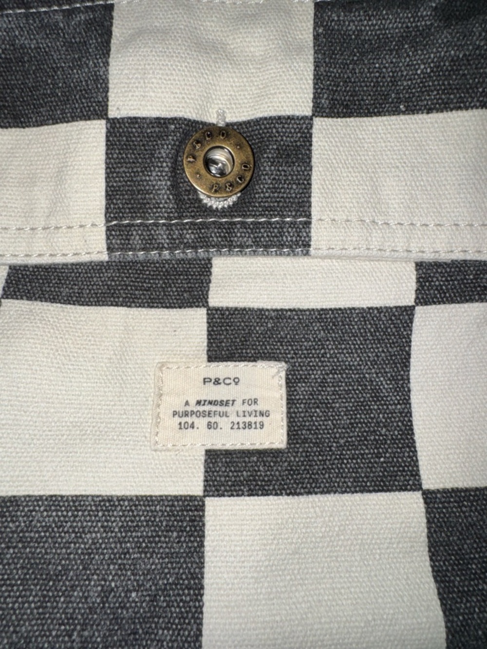P&CO checkered canvas pants